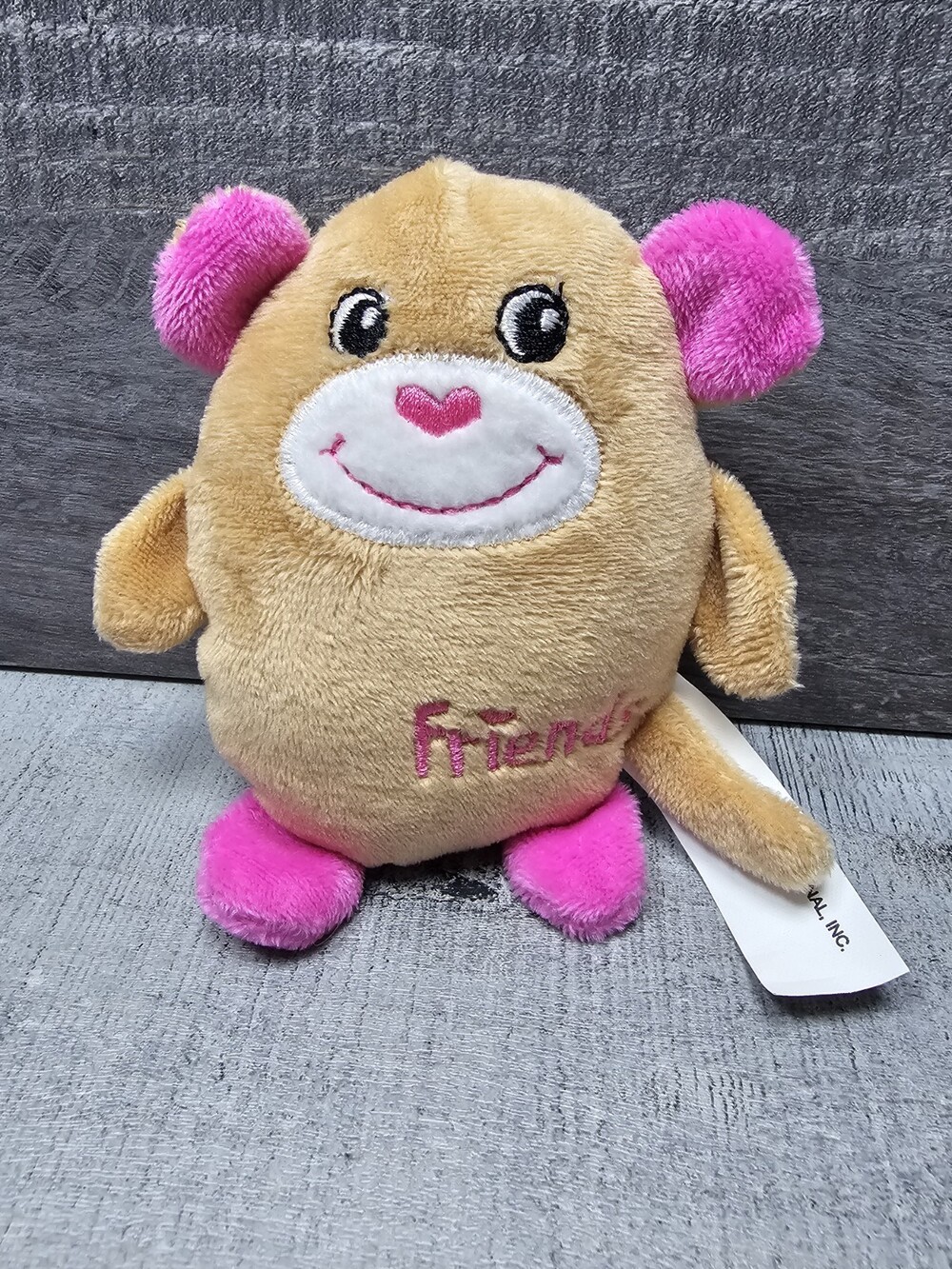 Monkey Fuzzy Friends 5” Valentine’s Plush Stuffed Animal Friend